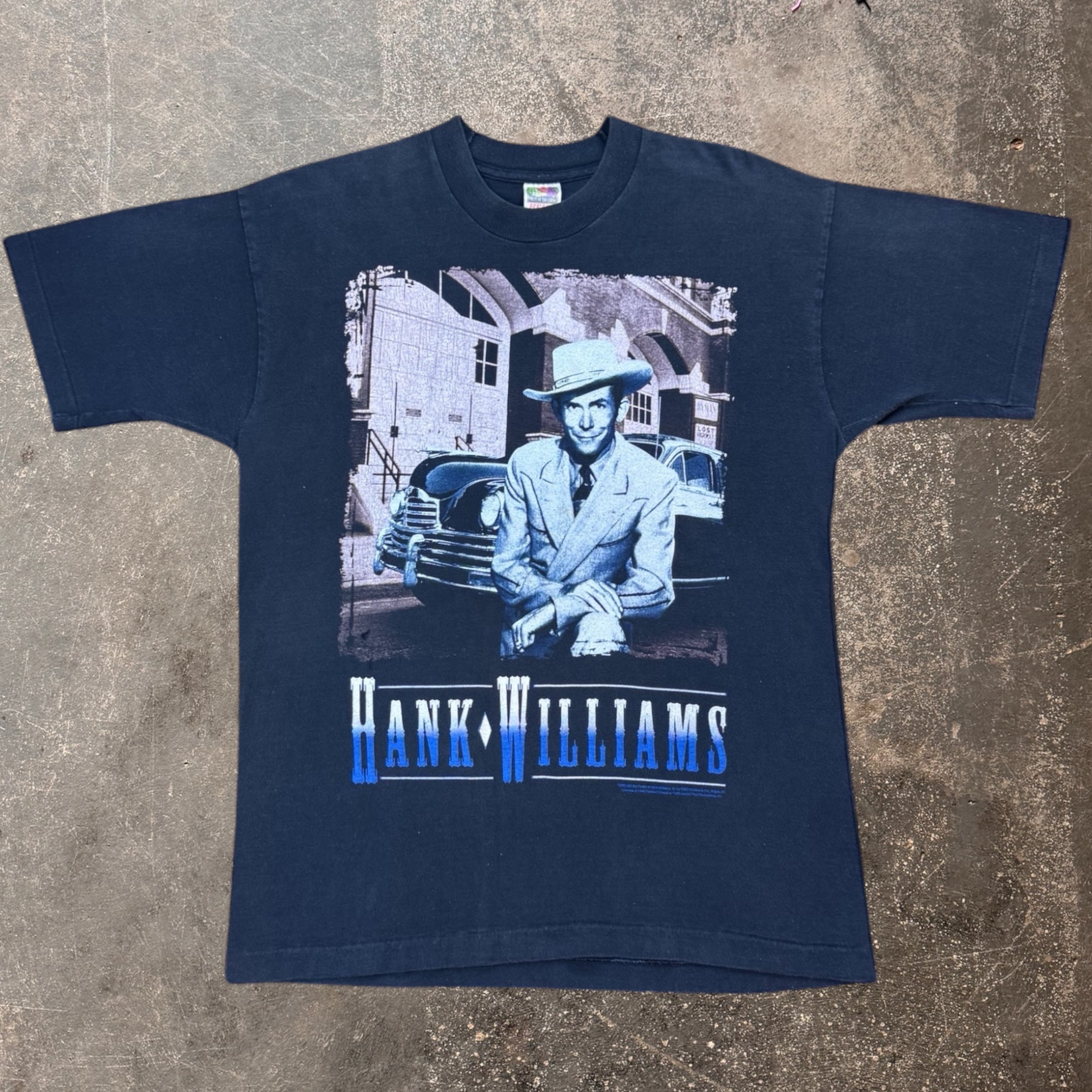1990’s Hank Williams Senior Black Memorial Shirt| Large