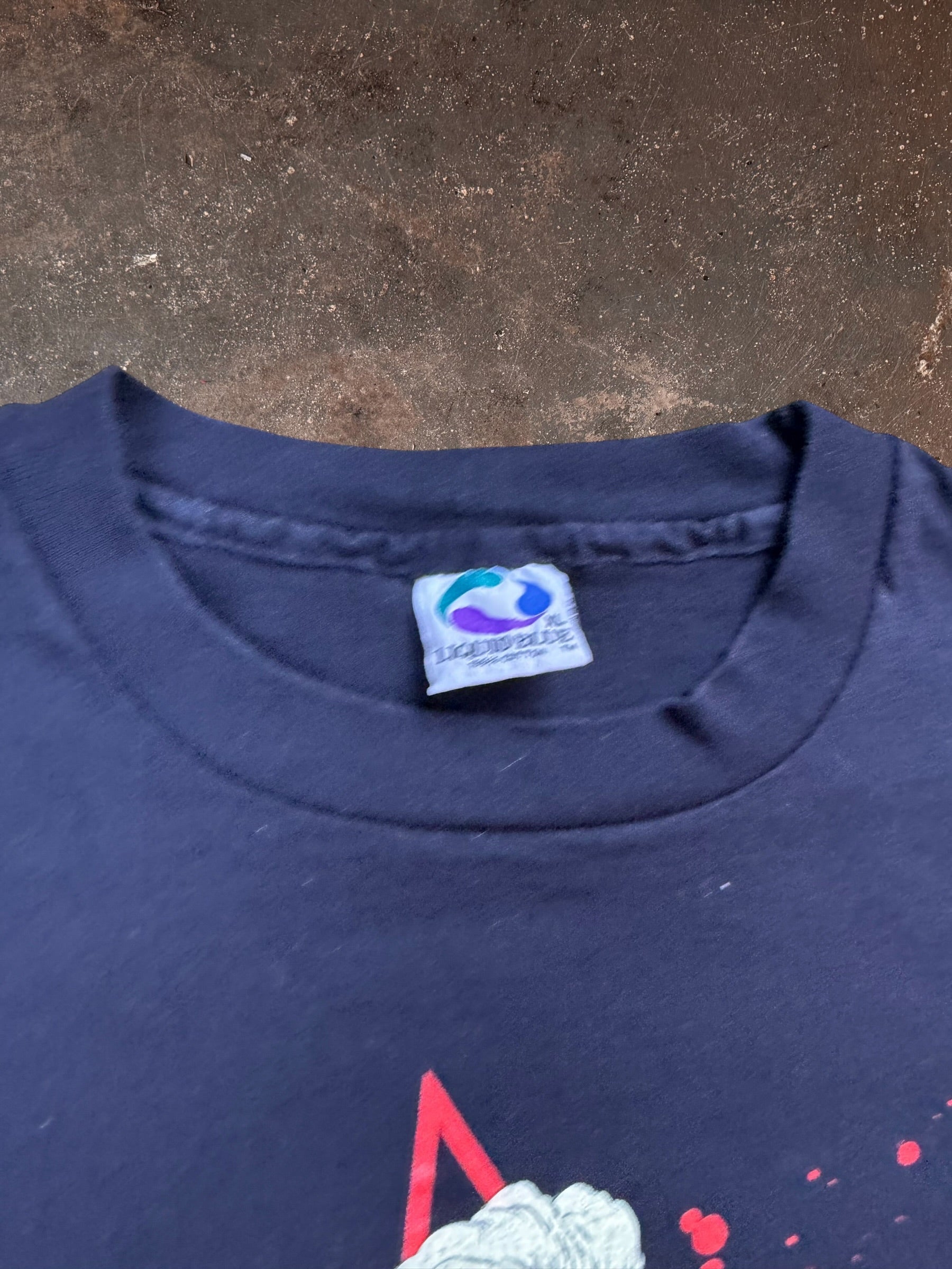 1990s Liquid Blue Vamps Black Shirt| XL