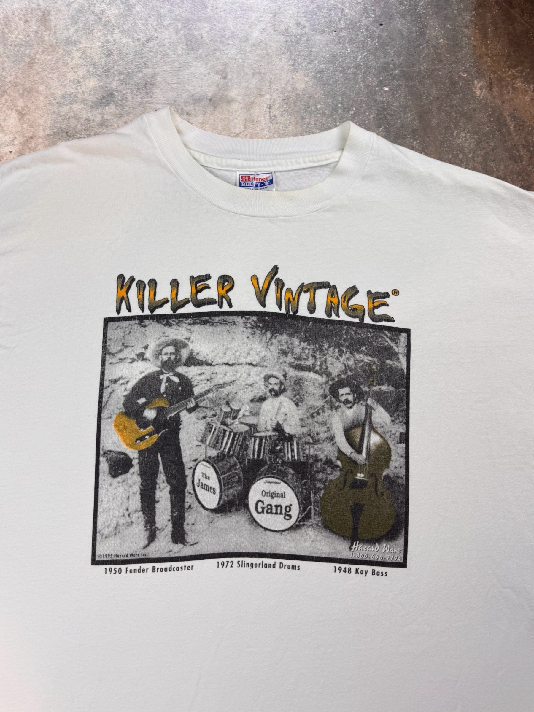 1990s Killer Vintage The James Gang Guitar Promotion T Shirt | XL
