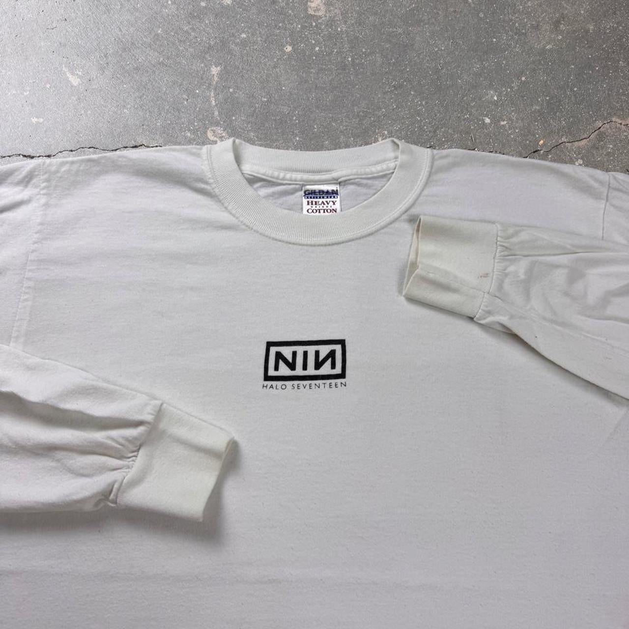 Nine Inch Nails Halo Seventeen NIN Long Sleeve Shirt White Band Tee Medium