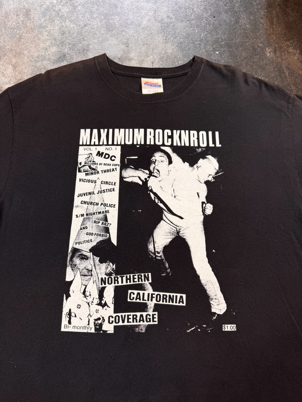 1990s MaximumRocknRoll Magazine promo Black T Shirt | Large