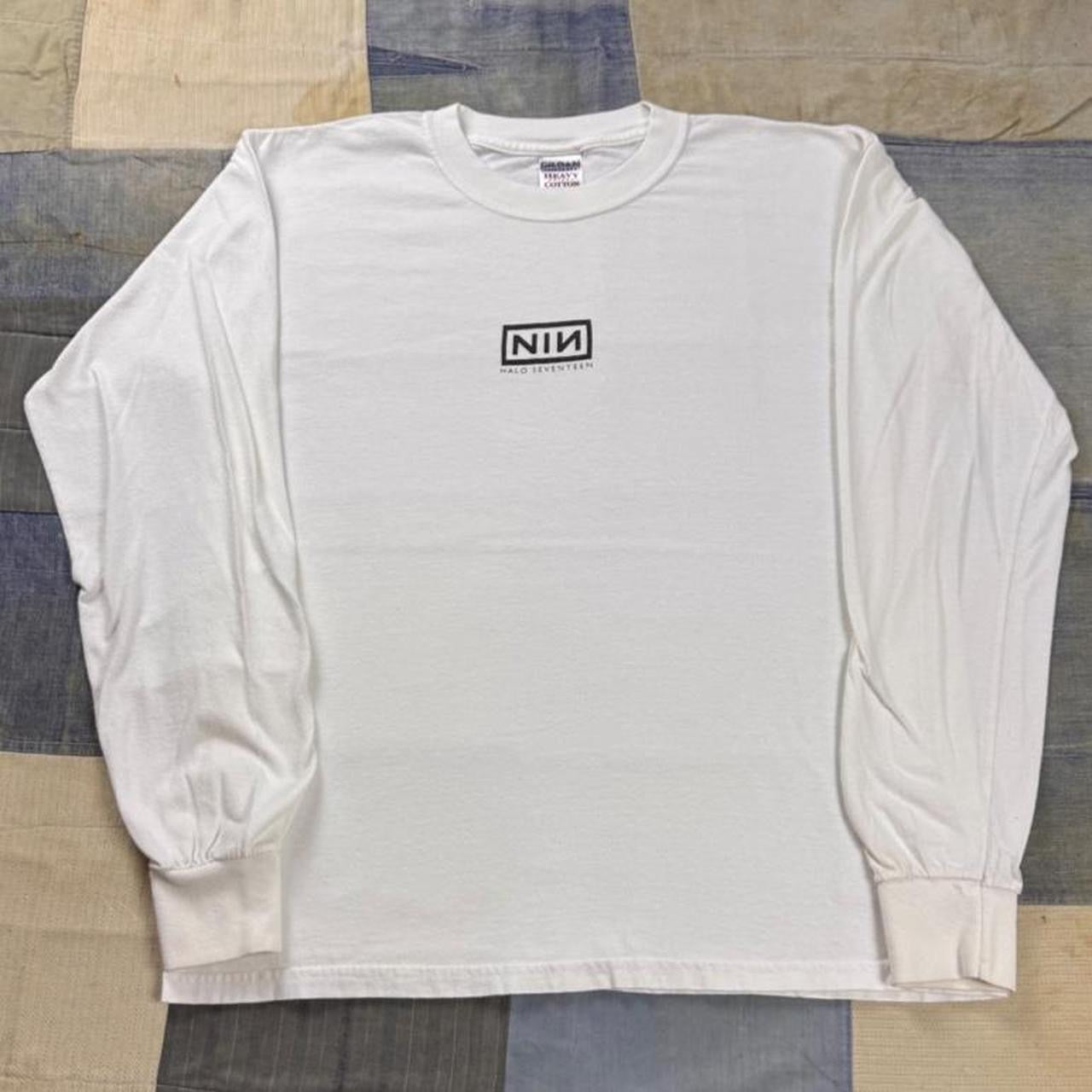 Nine Inch Nails Halo Seventeen NIN Long Sleeve Shirt White Band Tee Medium
