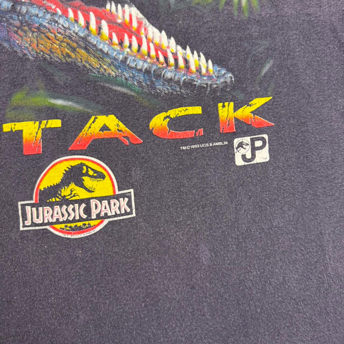 1993 Jurassic Park Raptor Attack Tee | XL