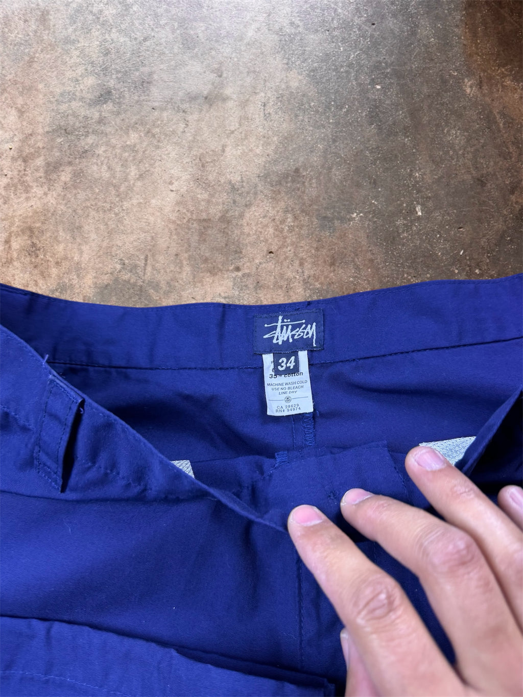 1990s Stussy Navy Cargo Utility Pants | 34x30
