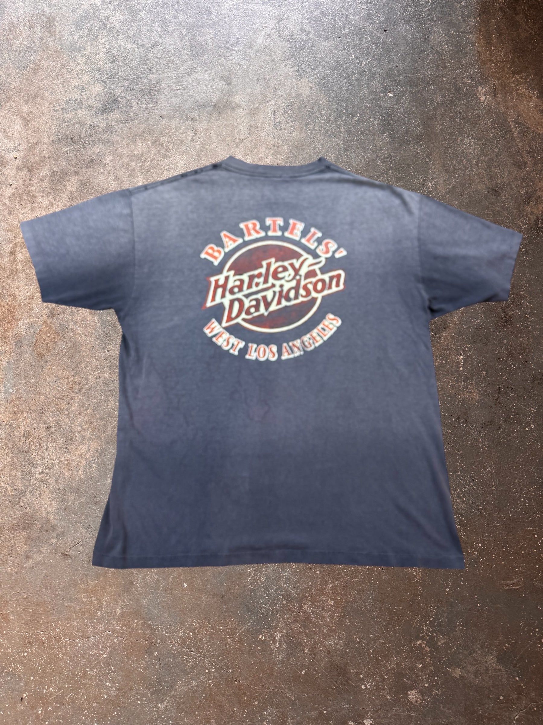 1990s Harley Davidson Smoked Out “Just Ride It” Black T Shirt | Large