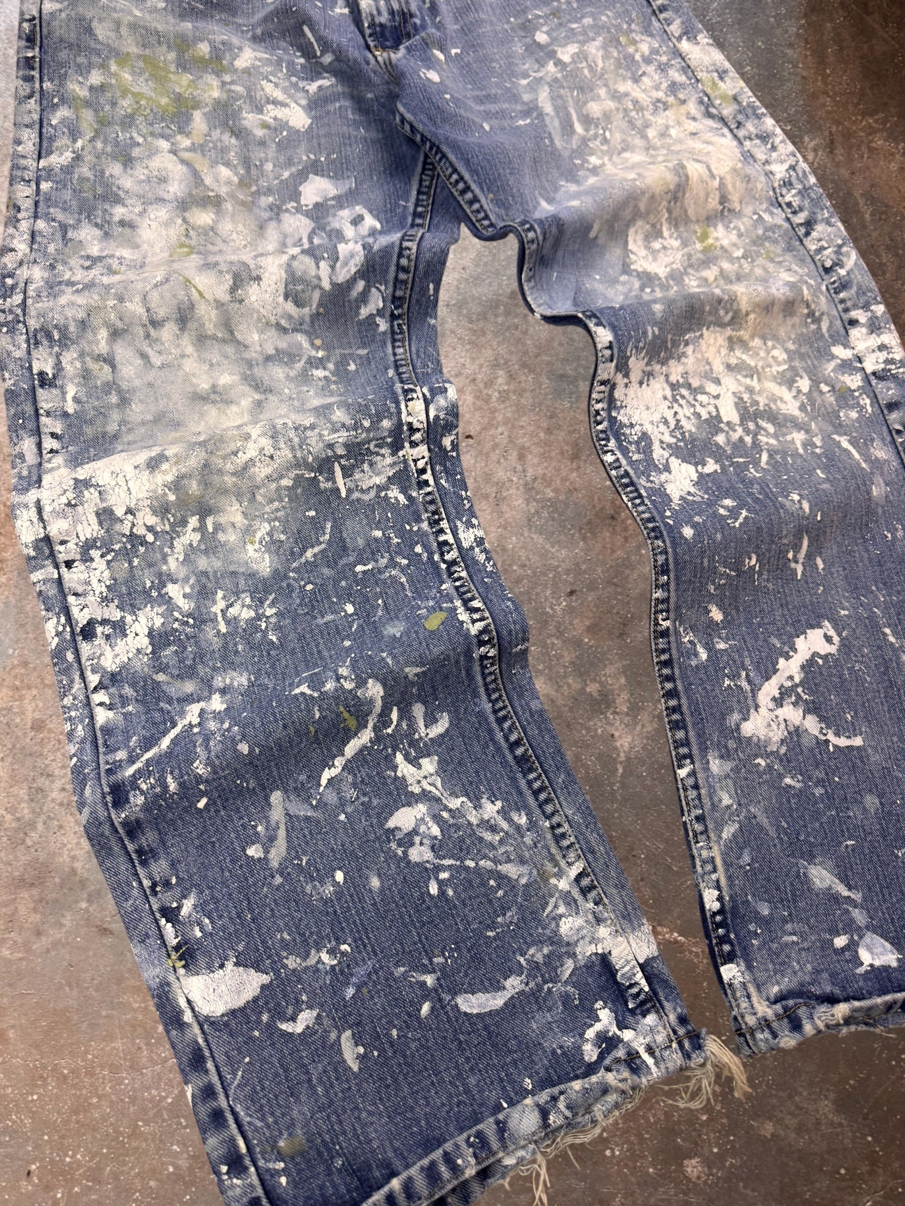 2010s Heavily Painted Nautica Painters Pants| 34x29.5