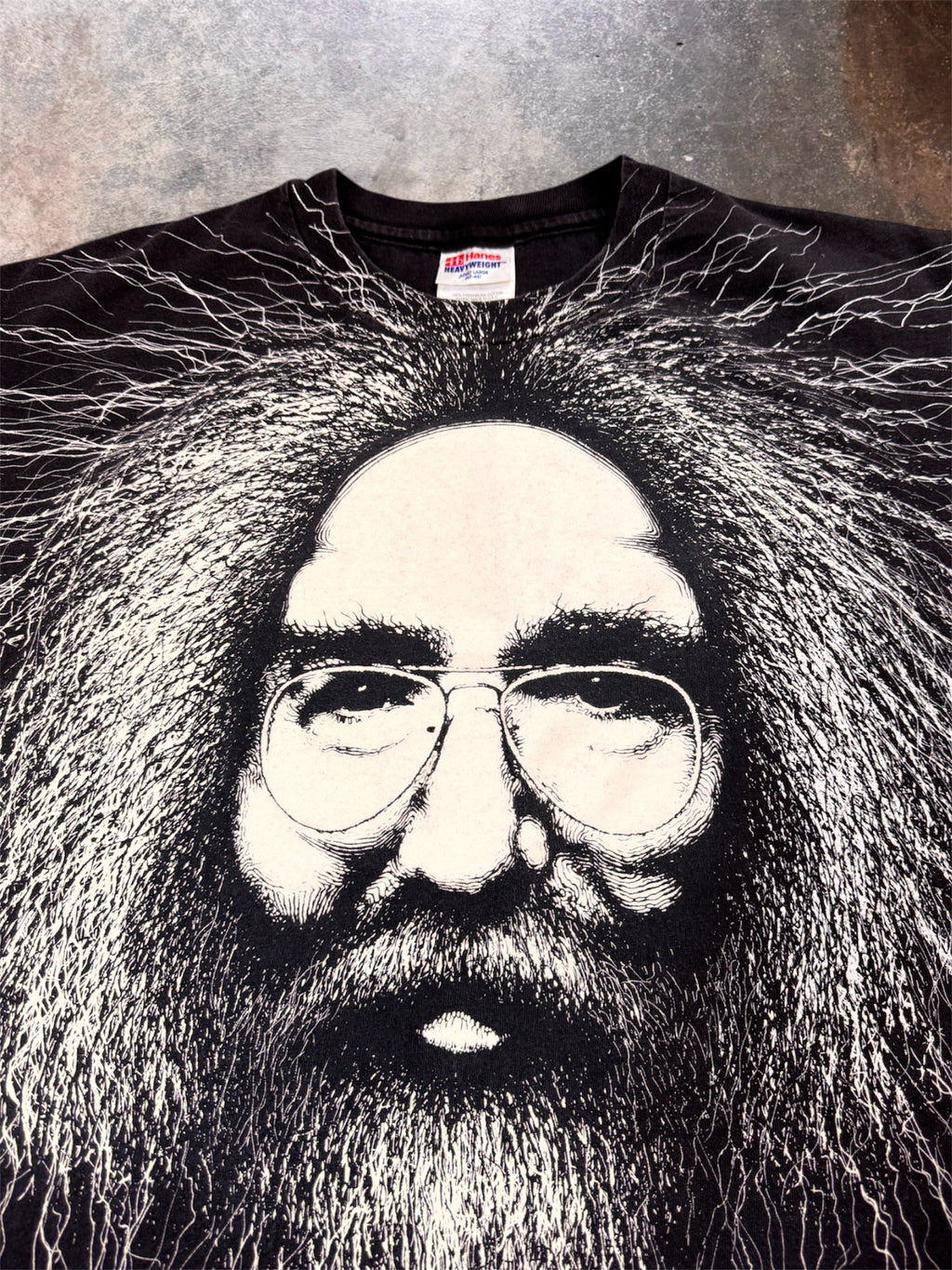 1990s Jerry Garcia Grateful Dead Black T Shirt | Large