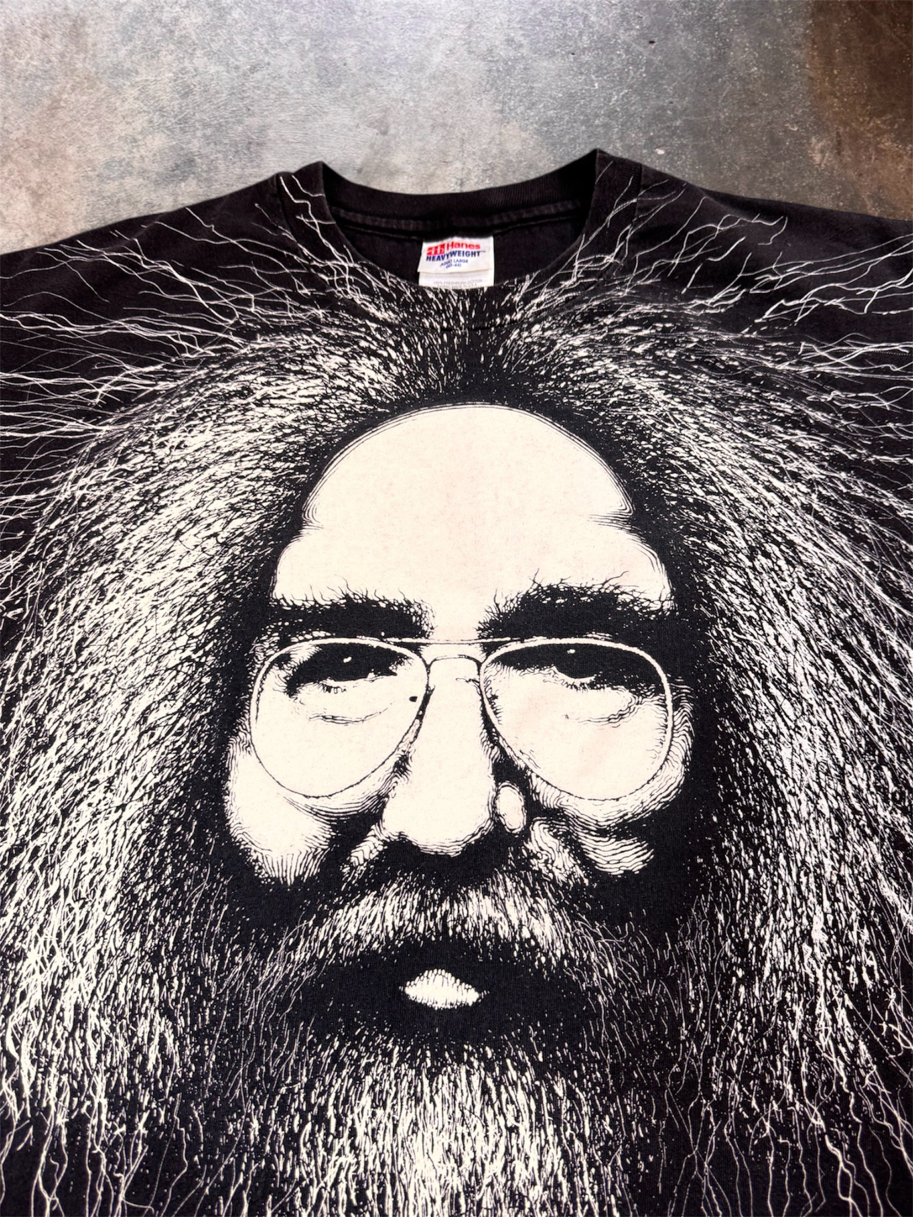 1990s Jerry Garcia Grateful Dead Black T Shirt | Large