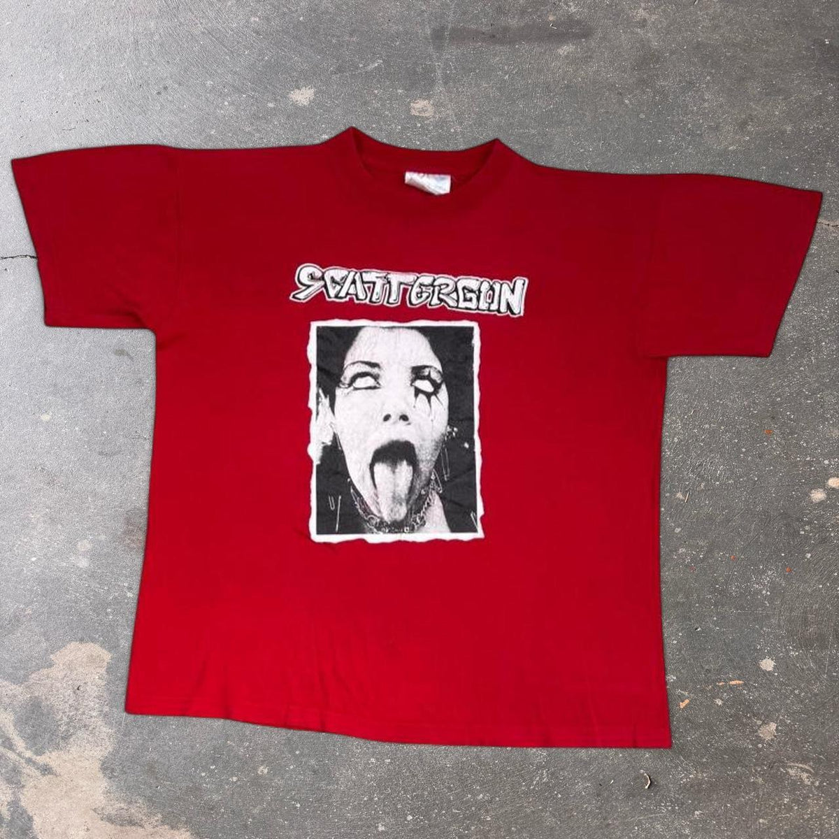 1990s Scattergun Punk Rock Band Graphic Tee Europe Crew Sports | Large