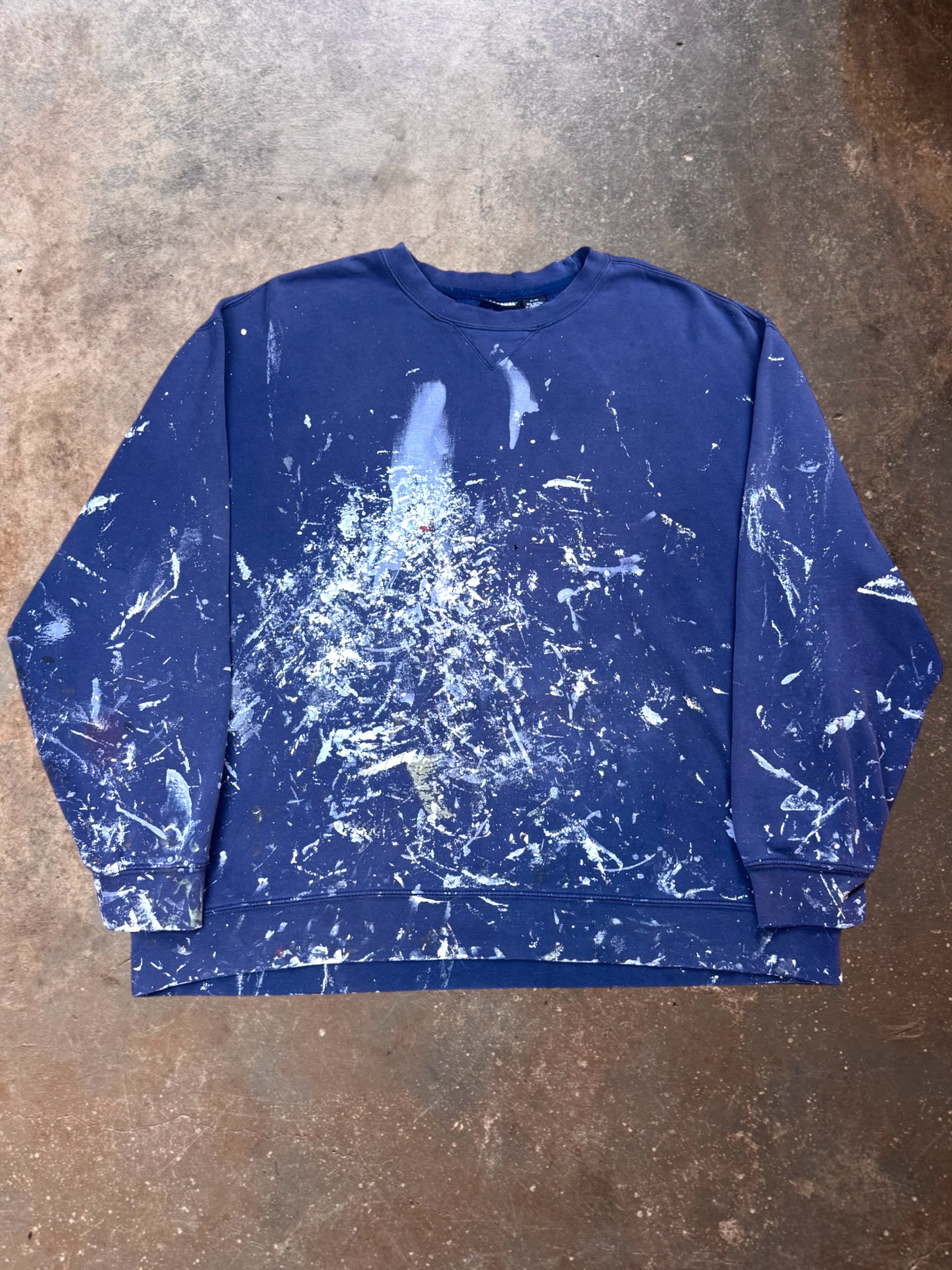 2000s Joe Boxer Heavily Painted Navy Crewneck | XL