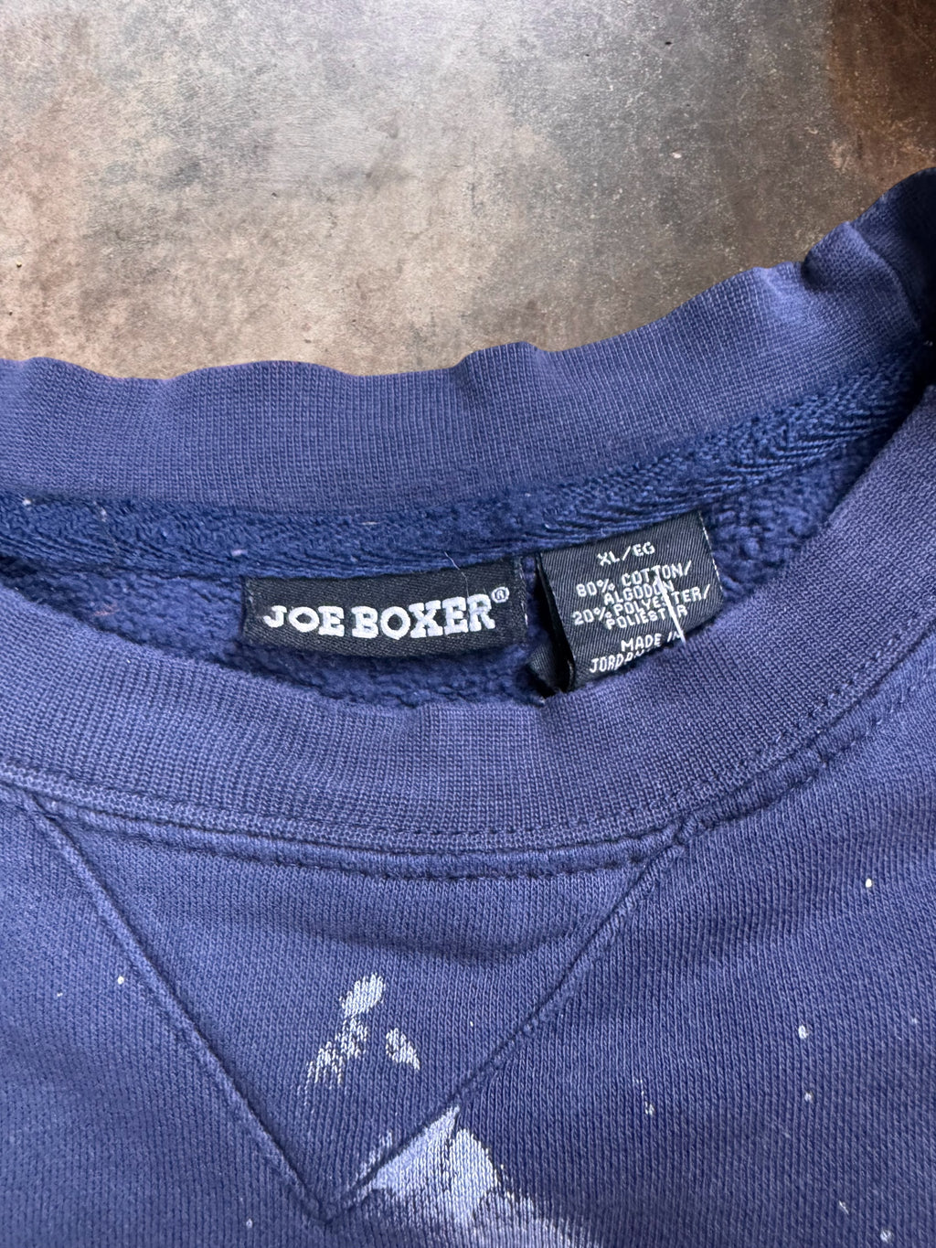 2000s Joe Boxer Heavily Painted Navy Crewneck | XL