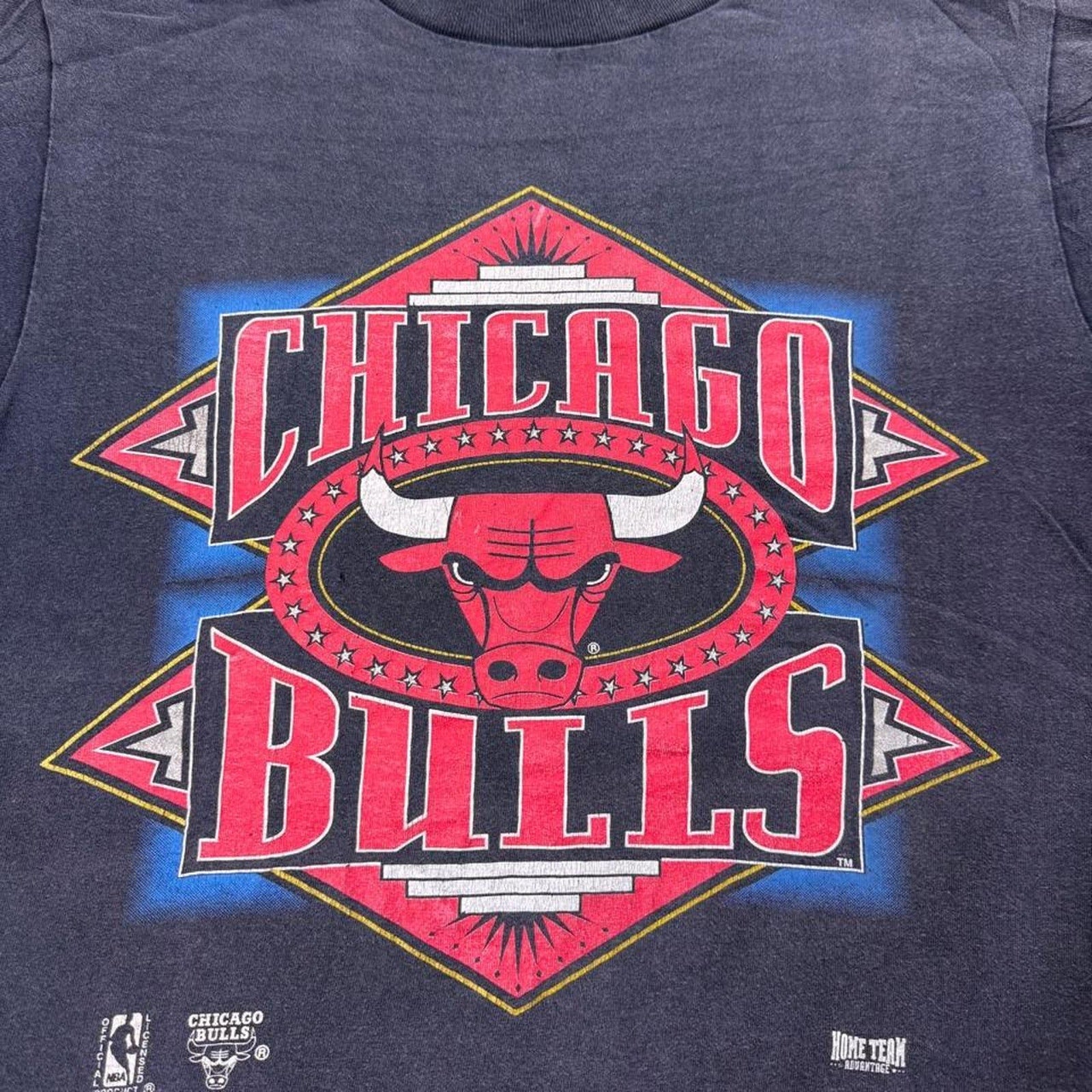 1990s Chicago Bulls Big Logo Home Team Advantage Tee | Medium