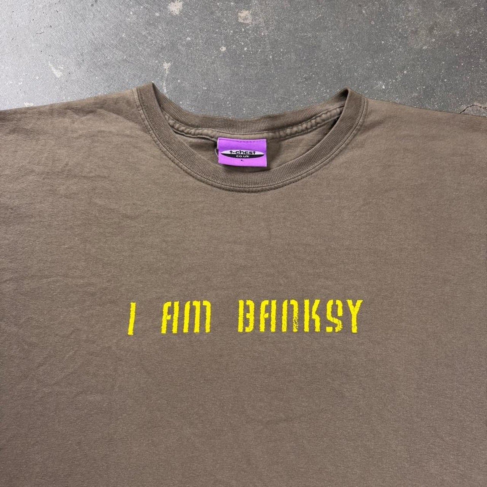 2000s Banksy I Am Banksy Stencil Graphic Tee | Large