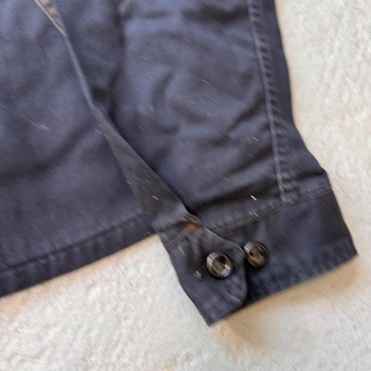 1950s Jeanies By Blue Bell Black Twill Jacket | L