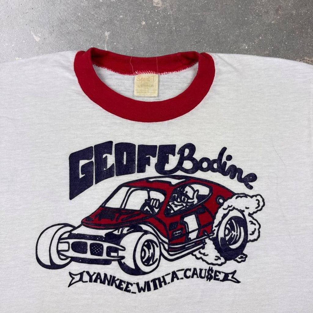 1970s Geoff Bodine NASCAR Yankee With A Cause Racing Ringer Tee | Medium