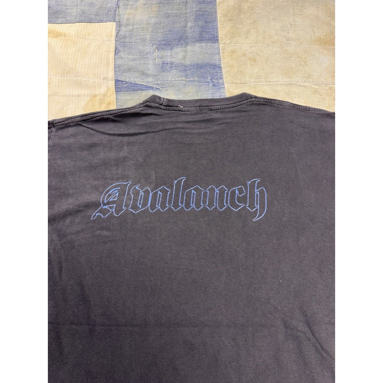 Vintage 2003 Avalanche Band T Shirt Gothic Angel Metal Rock Graphic Tee Black XL
