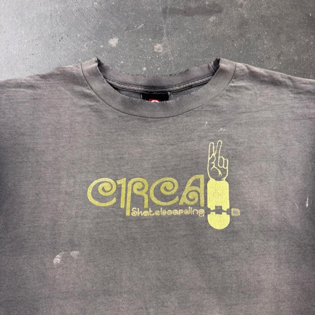 2000s Circa Skateboarding Peace Hand Logo Tee | Large
