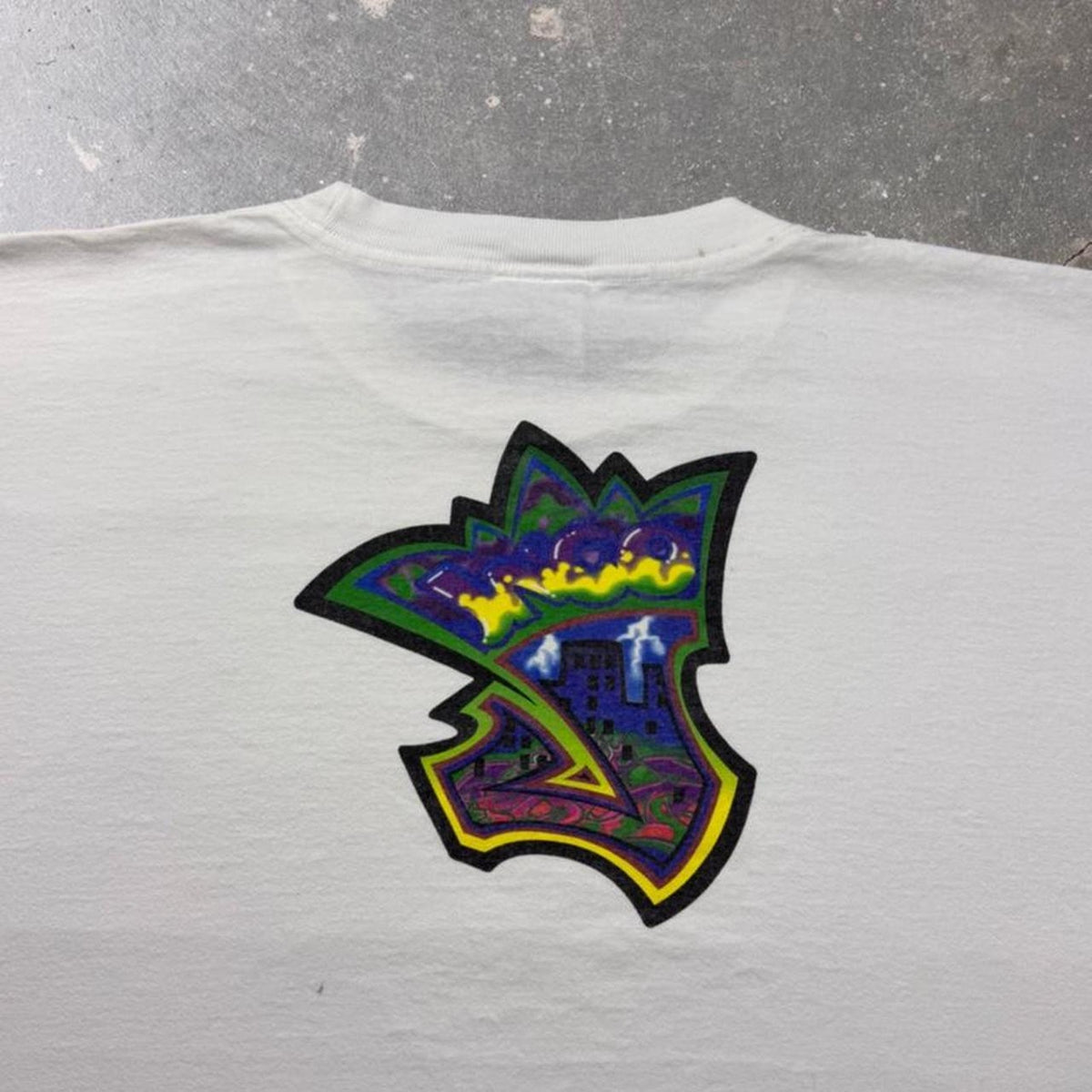 1990s JNCO Jeans Graffiti Crown Double-Sided Tee | XL