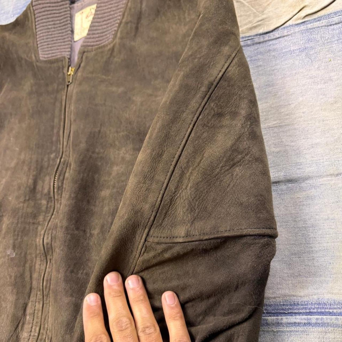 1950s Penney's Outerwear Leather Bomber Jacket | Small