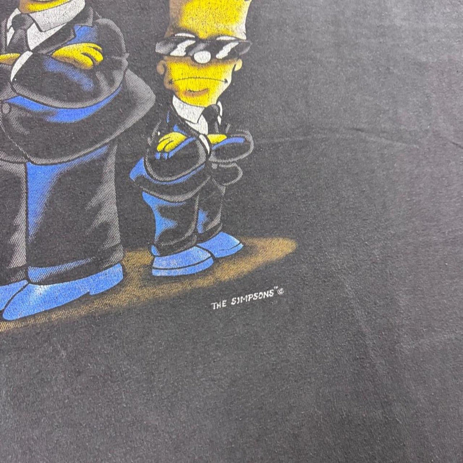 1990s The Simpsons Homer Bart Men in Black Graphic Tee | XL
