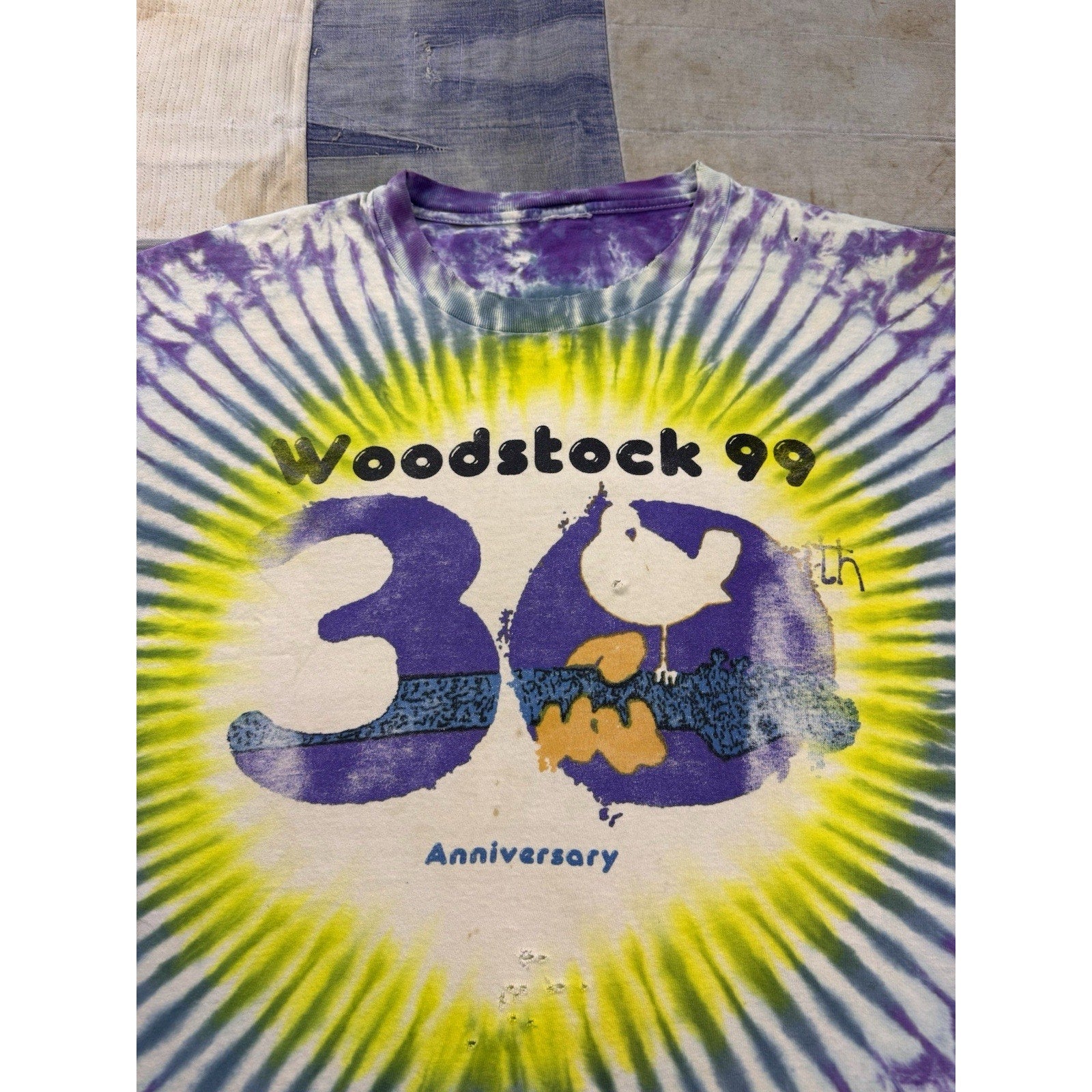 1999 Woodstock 30th Anniversary Tie Dye Tee | XL
