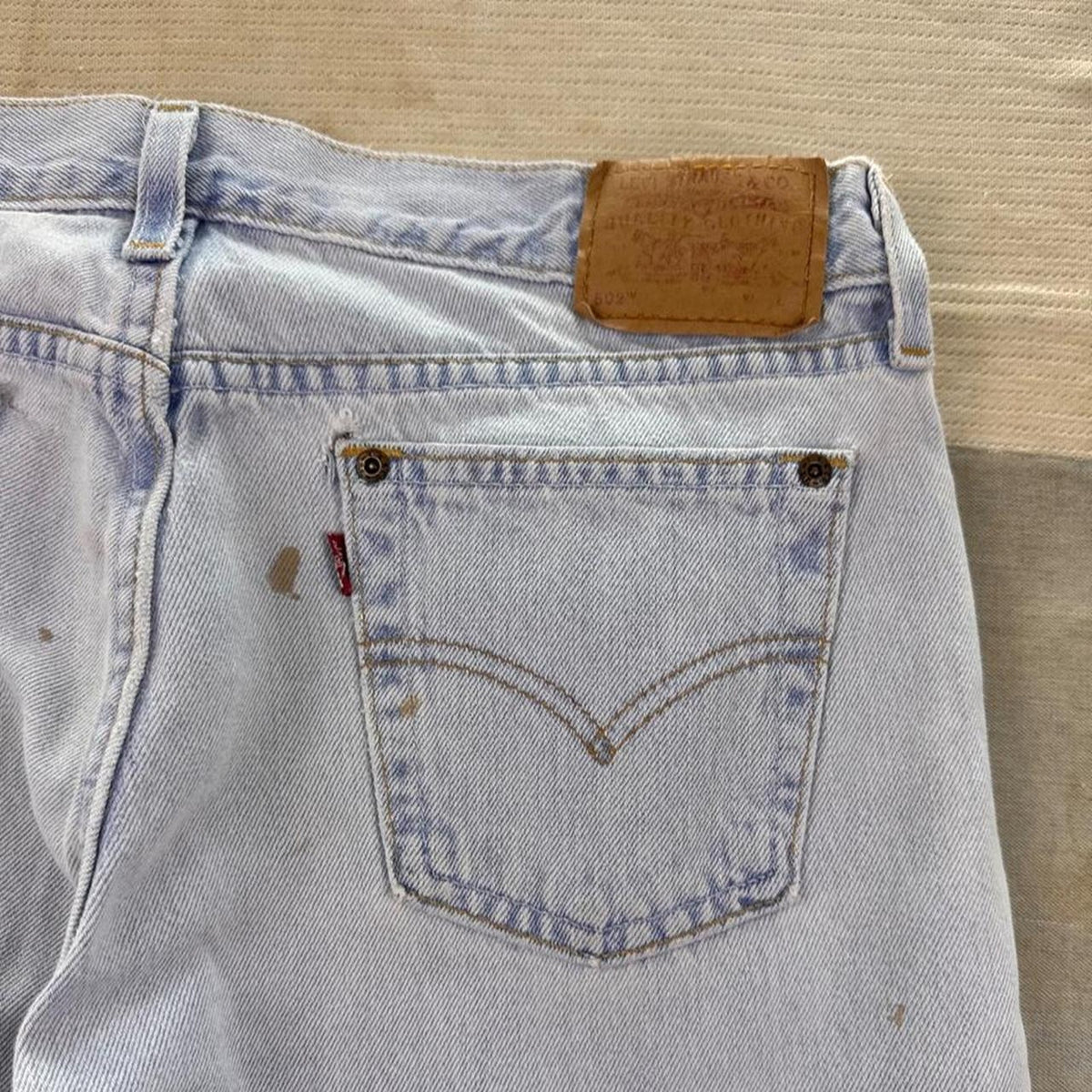 1990s Levi's 502 Light Wash Distressed Jeans | 30 x 33.5