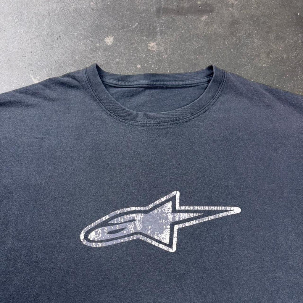 2000s Alpinestars Distressed Logo Tee | XXL