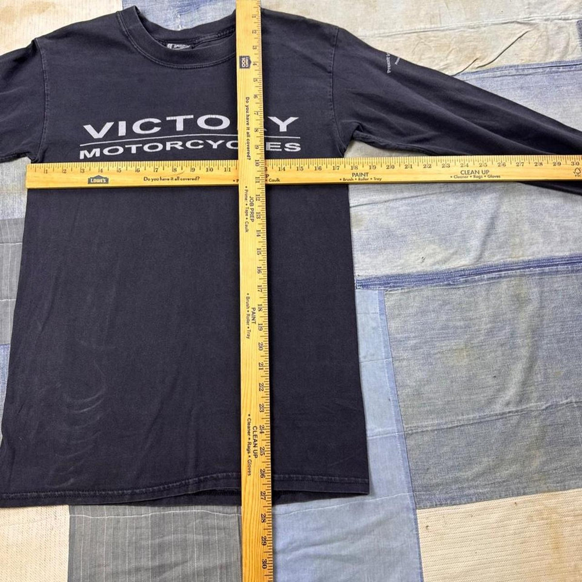 2000s Victory Motorcycles Logo Long Sleeve Tee | Small