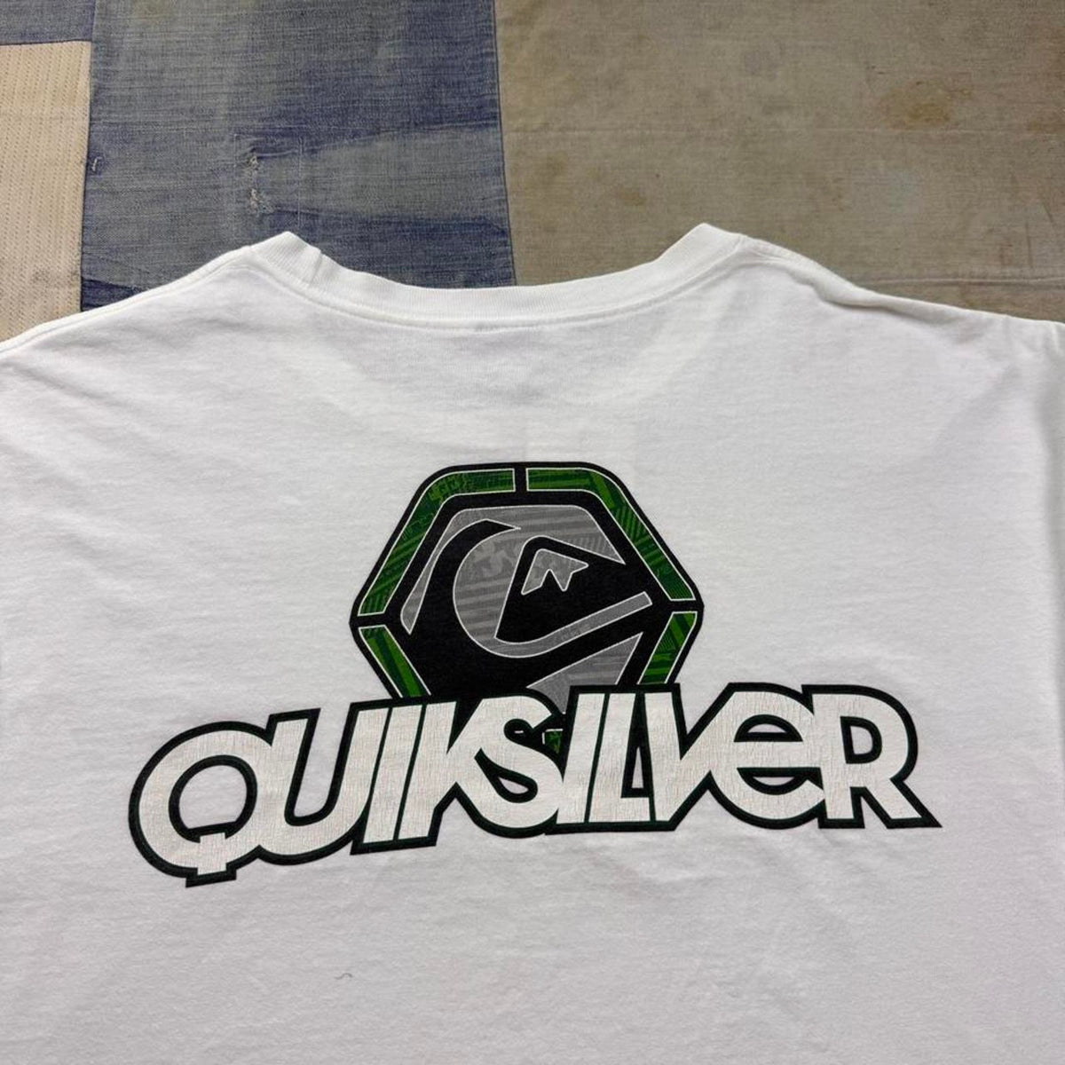 2000s Quiksilver Triple Logo Long Sleeve Tee | XL