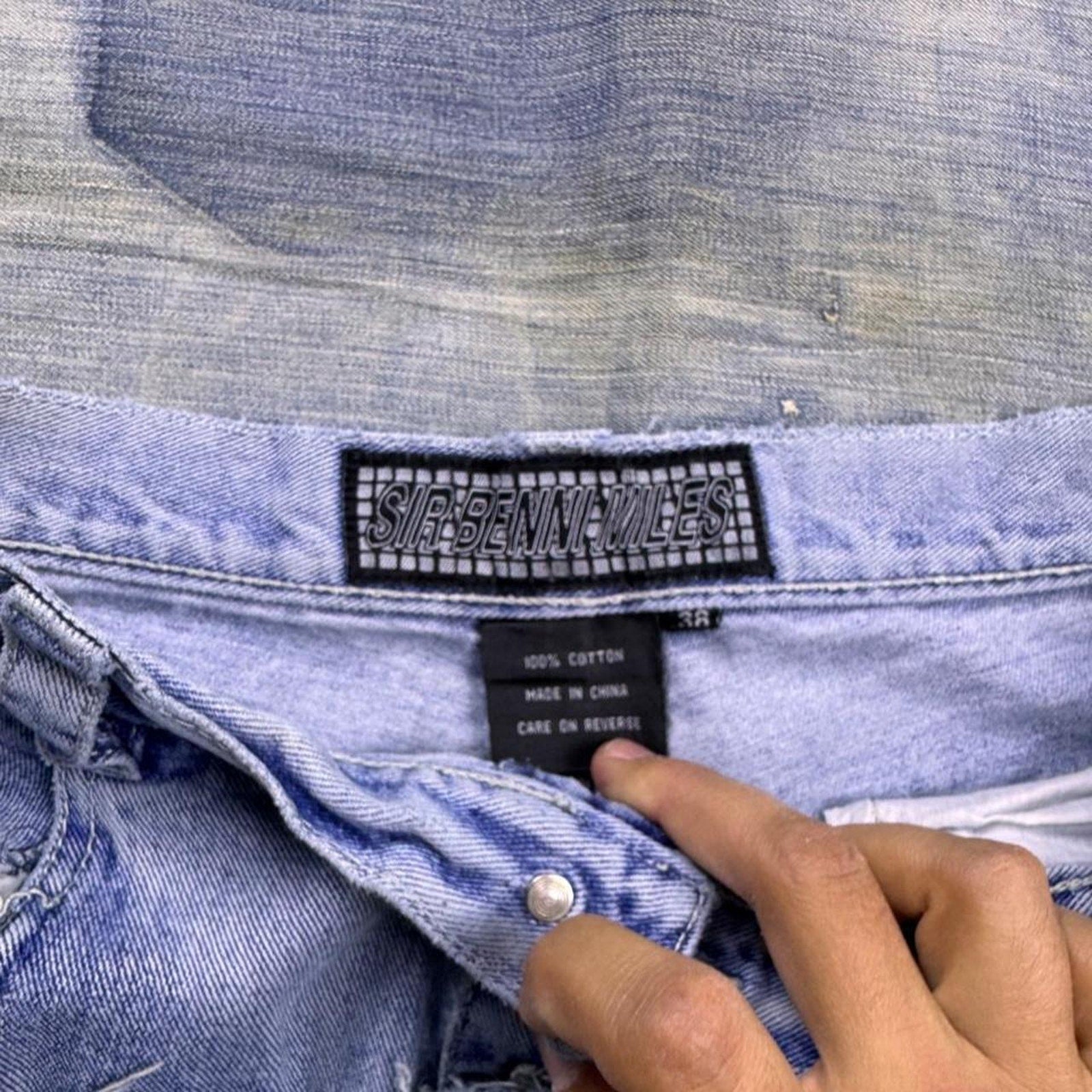 1990s Sir Benni Miles New York Baggy Denim Jeans | 36x31.5