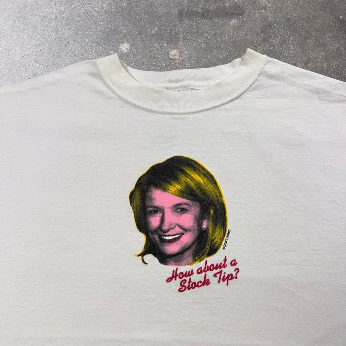 2000s Martha Stewart “How About a Stock Tip?” Parody Tee | Medium