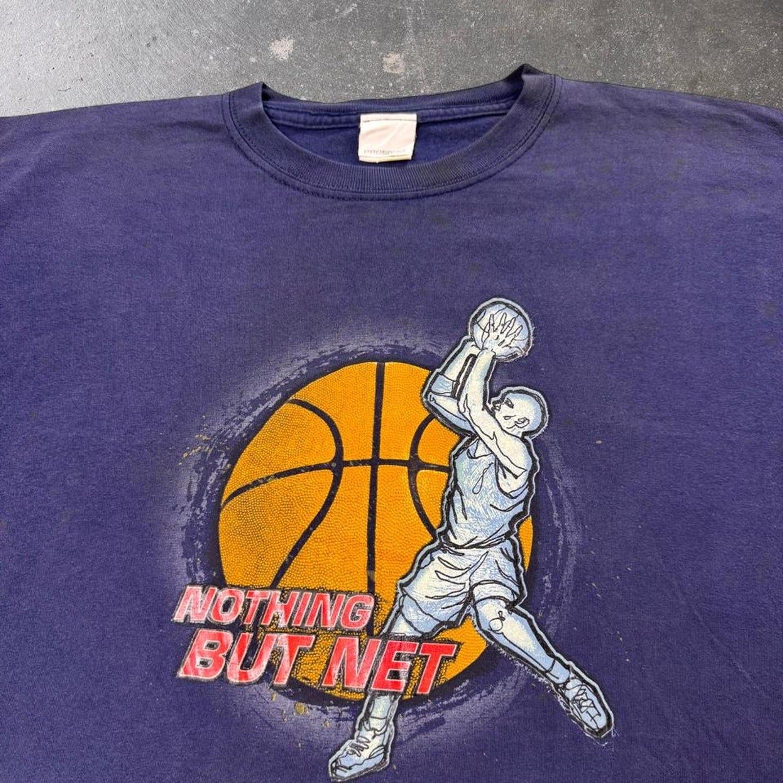 2000s Nothing But Net Basketball Graphic Tee | XL