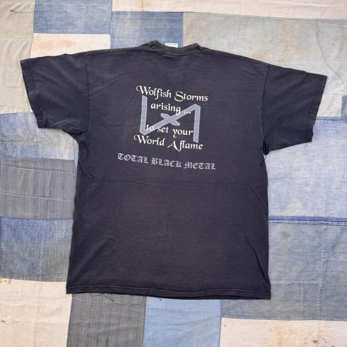 2000s Funeral Procession Total Black Metal Double Sided Band Tee | Extra Large