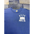 Vintage Russell Athletic MCSD Phys Ed School T Shirt Blue Made USA 90s Large