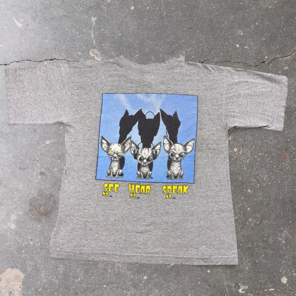 2000s Lifeforms Chihuahua See Hear Speak No Evil Tee | XL