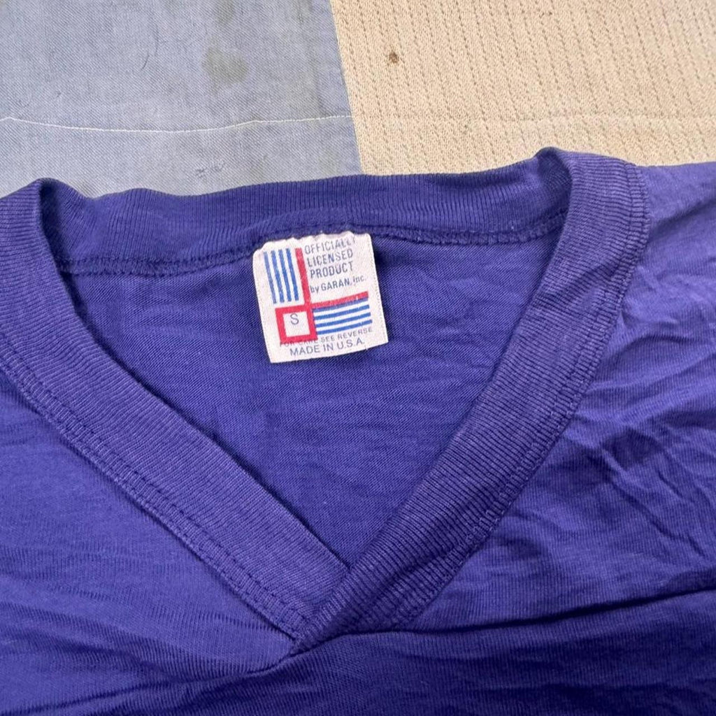 1980s Chicago Bears V-Neck Football Tee | Small