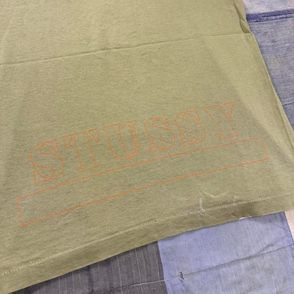 1990s Stussy Big S camouflage logo tee | Large
