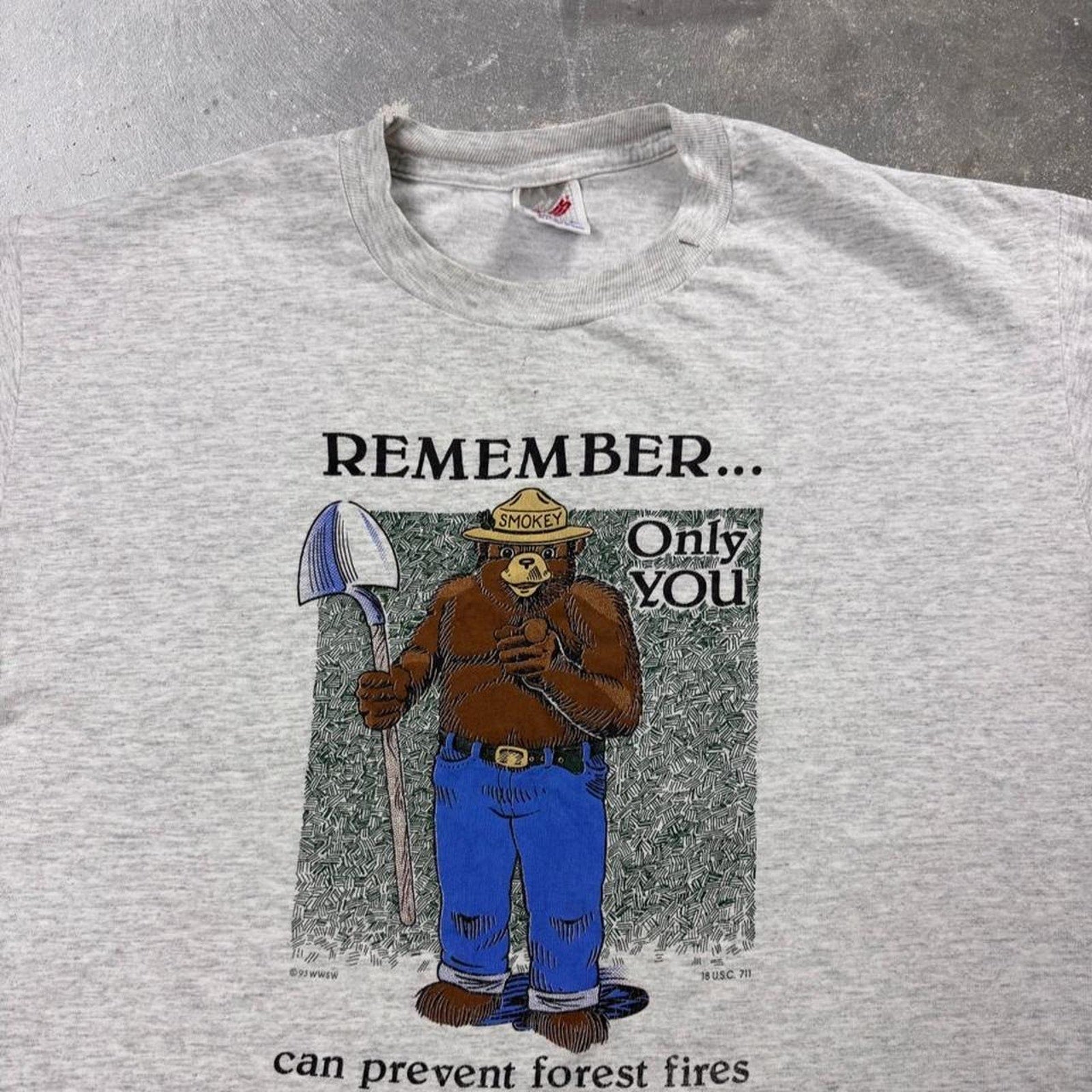 1993 Smokey Bear “Only You Can Prevent Forest Fires” Tee | Large