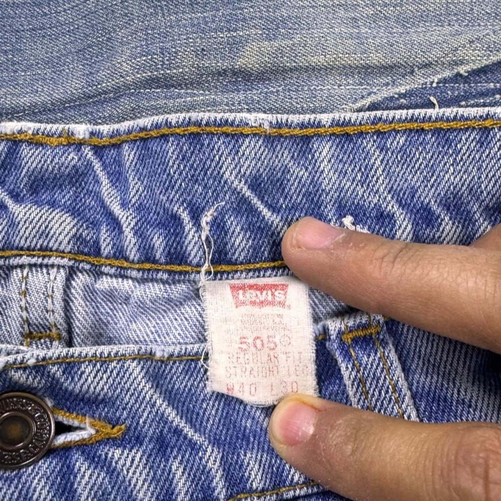 1990s Levi’s 505 Orange Tab Light Wash Jeans | 36x29