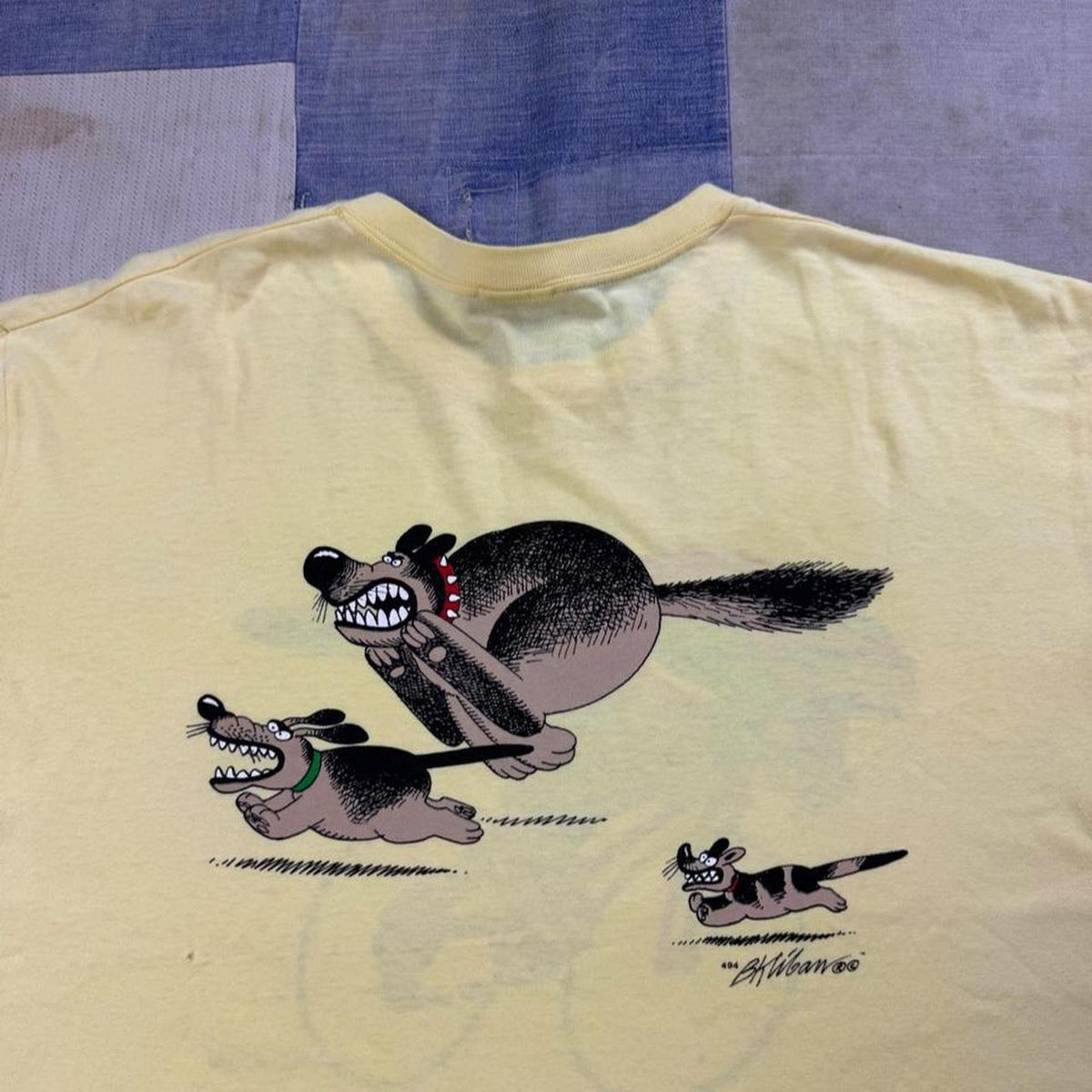 1990s Crazy Shirts Hawaii B. Kliban Cat Cycling Team Tee | XL