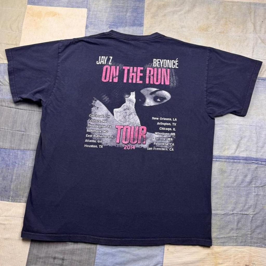 2014 Beyoncé Jay-Z On the Run Tour Double-Sided Graphic Tee | XL