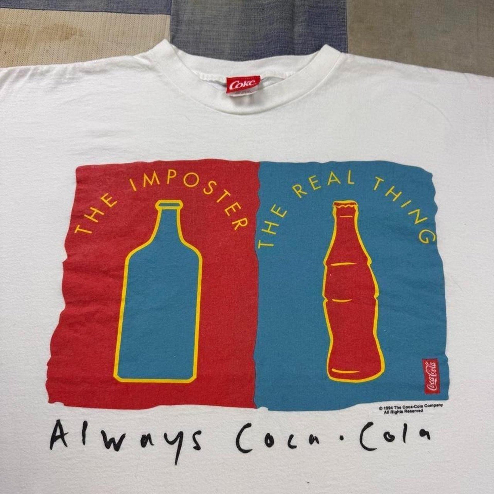 1994 Coca Cola The Real Thing Art Tee | XL