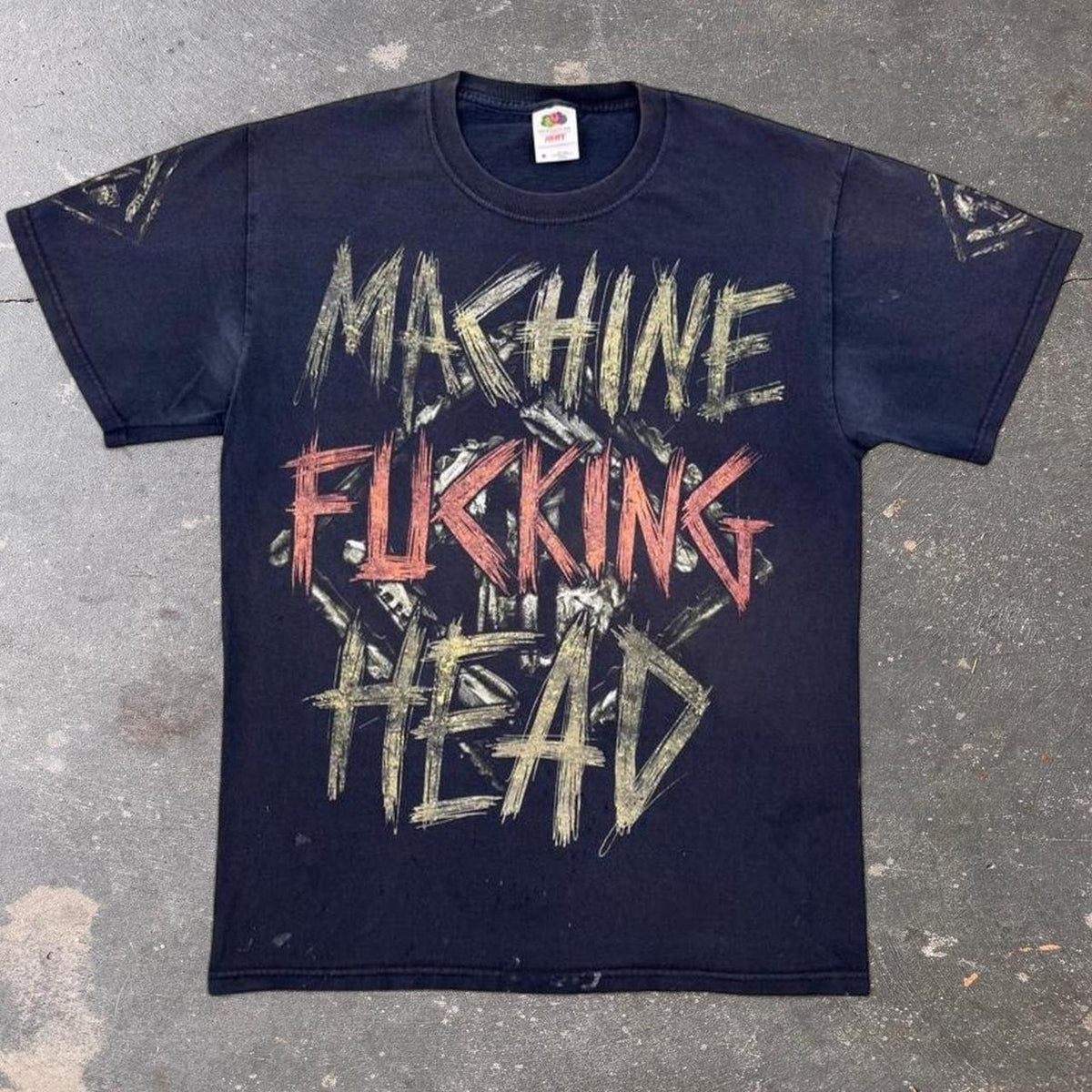2000s Machine Head Metal Band Distressed Black Graphic Tee | Medium