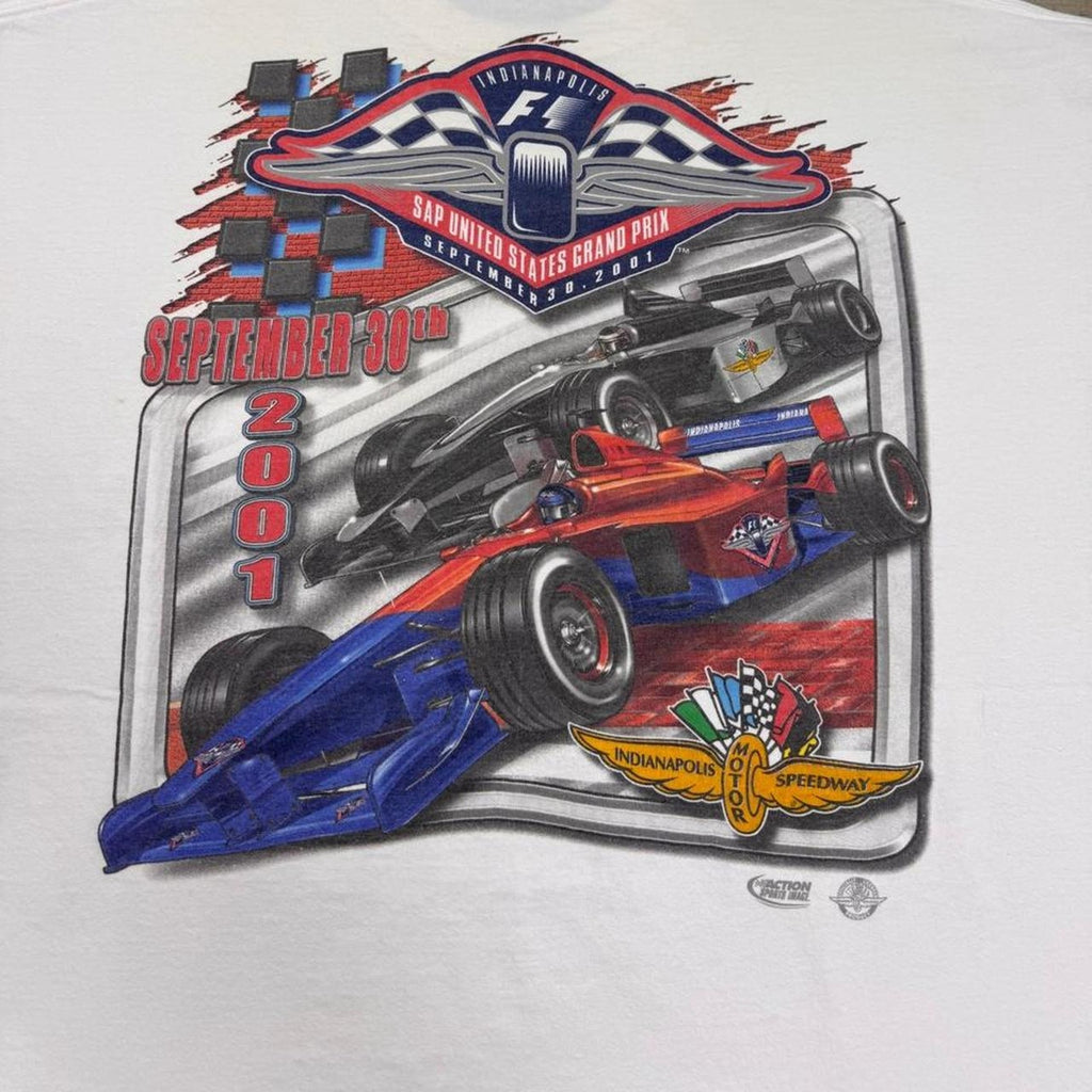 2001 SAP United States Grand Prix at Indy Formula 1 Double-Sided Tee | Extra Large
