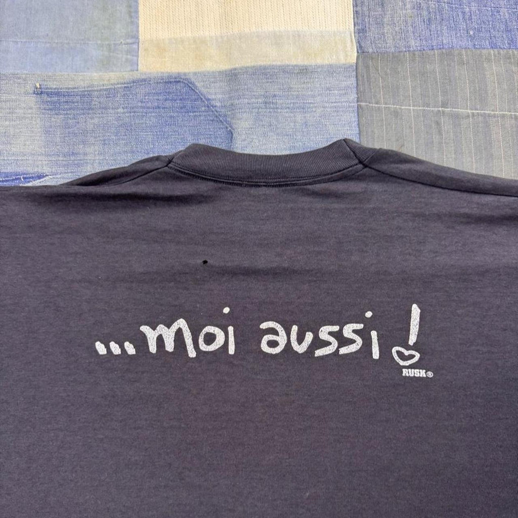 1990s French “Je T’aime… Moi Aussi!” Double-Sided Tee | XL