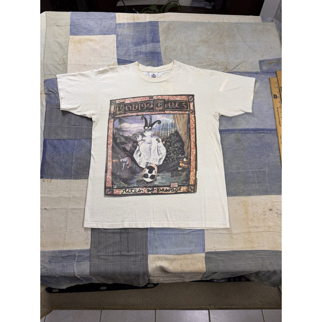 Vintage 1990s Indigo Girls Rites Of Passage Tour Band T Shirt USA Lee Large L