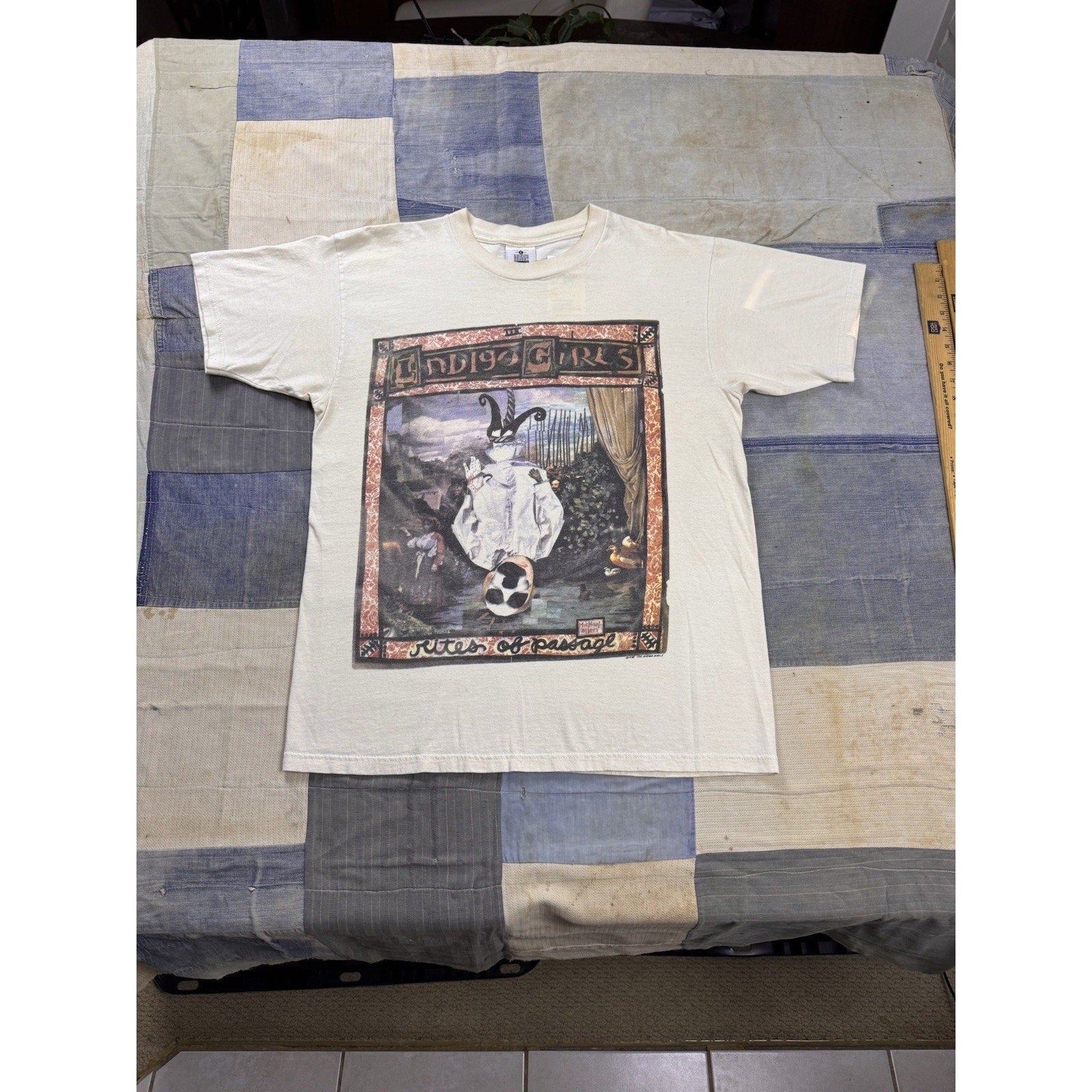 Vintage 1990s Indigo Girls Rites Of Passage Tour Band T Shirt USA Lee Large L