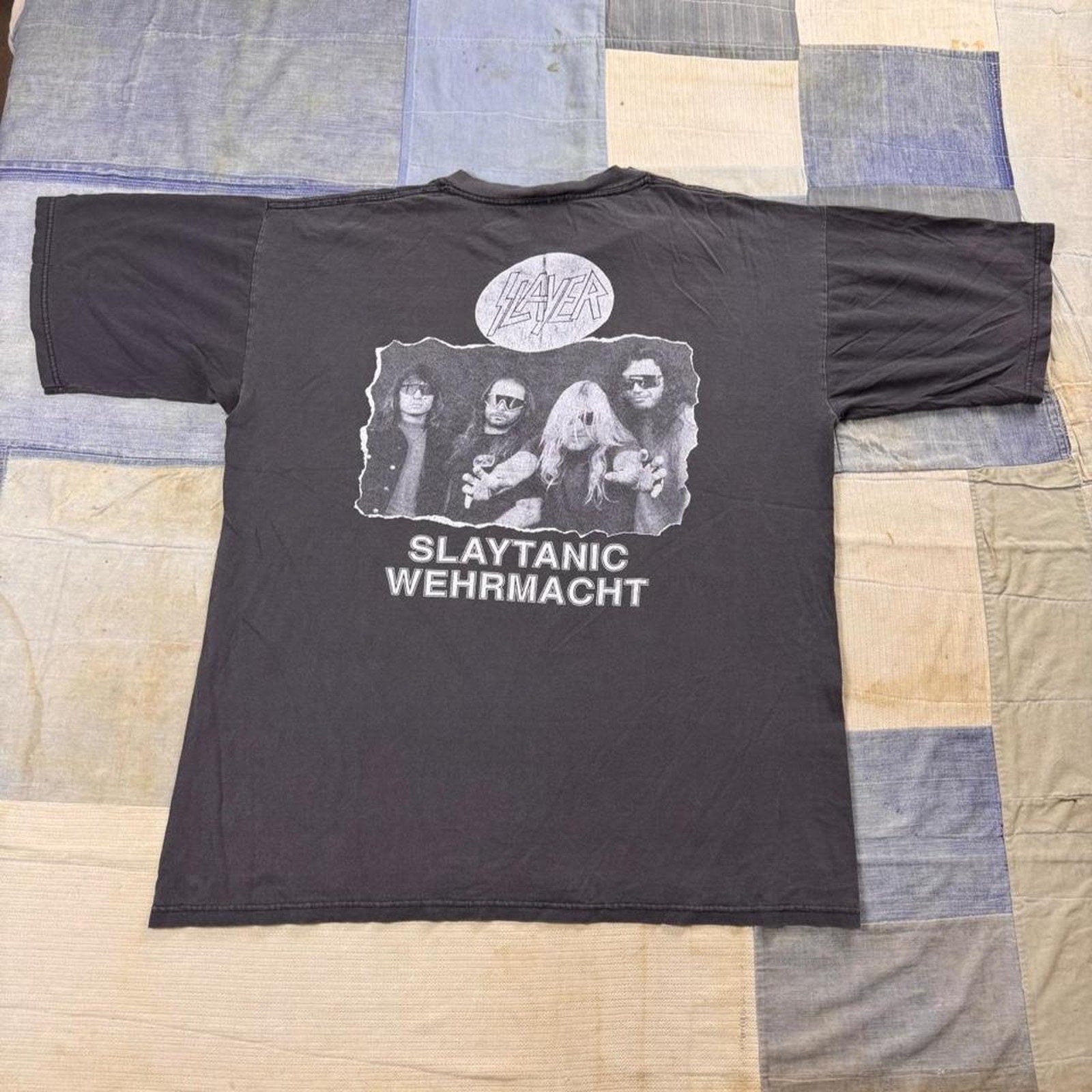 1990s Slayer Slaytanic Wehrmacht Skull Band Tee | XL