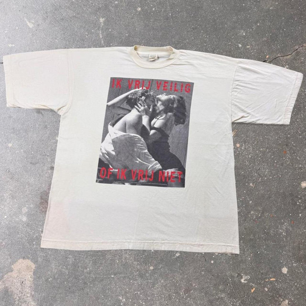 1993/94 Dutch “Ik Vrij Veilig Of Ik Vrij Niet” AIDS Safe Sex Campaign Tee | XL