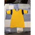 Rawlings Ringer T Shirt Vintage 70s Yellow Navy Made USA Single Stitch Large